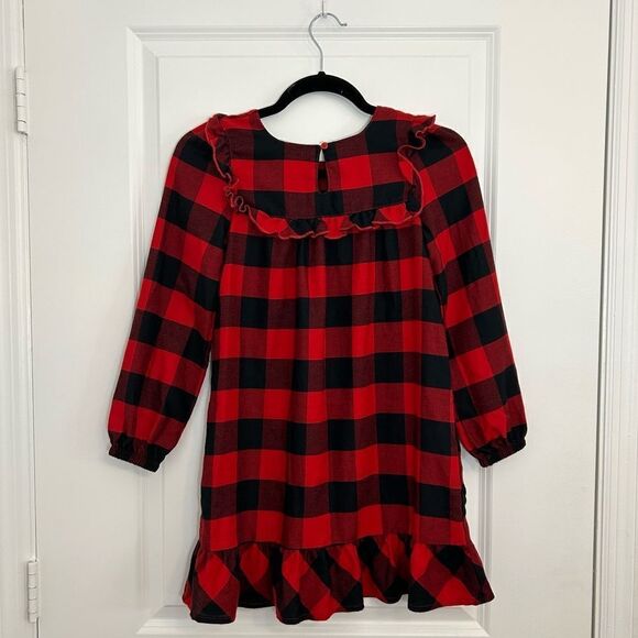 Disney Store Minnie Mouse Girl M Red Black Plaid Christmas Dress Holiday Festive - Picture 3 of 10